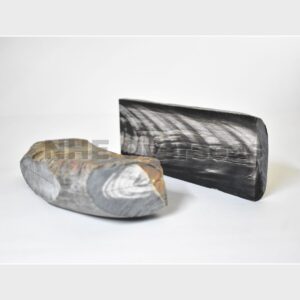 Natural Black Horn Plate with White Streaks – Premium Natural Horn Plates