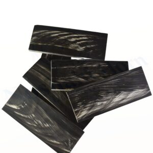 Horn Optical Plate (Black With White Streaks)