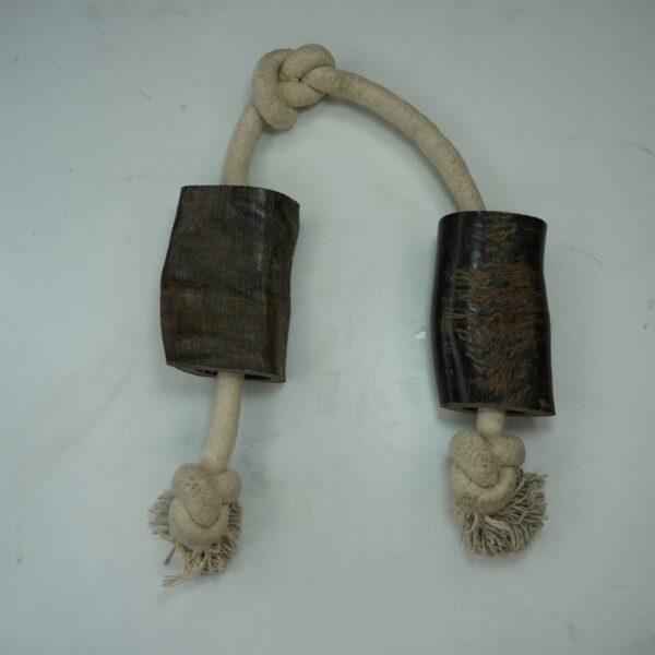 Horn with Rope – 100% Natural Buffalo Horn Dog Chew Toy - Image 2