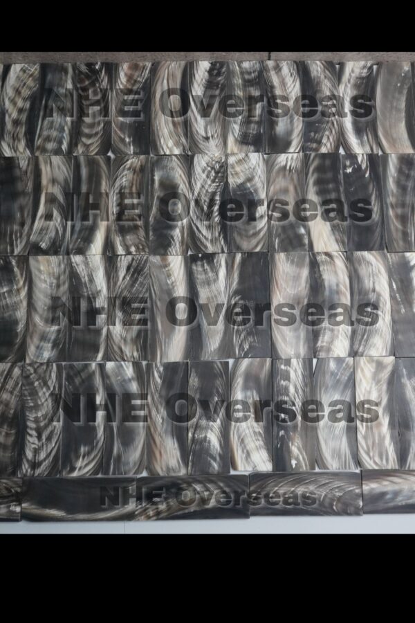 Buffalo Horn Plates – Black with White Streaks - Image 4