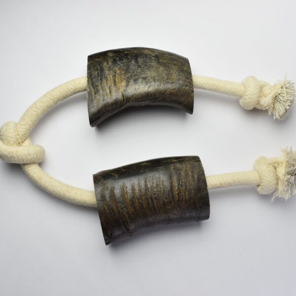 Buffalo Horn Rope Toy – Natural & Durable Chew and Play Toy for Dogs - Image 4