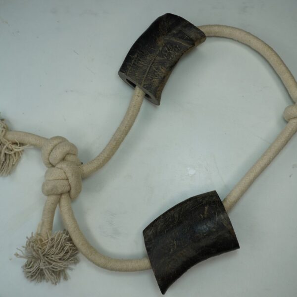 Horn with Rope – 100% Natural Buffalo Horn Dog Chew Toy - Image 4