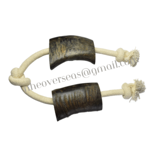 Horn with Rope – 100% Natural Buffalo Horn Dog Chew Toy