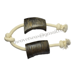 Horn with Rope – 100% Natural Buffalo Horn Dog Chew Toy