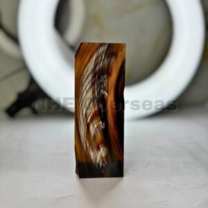 Premium Buffalo Horn Plates with White Natural Streaks